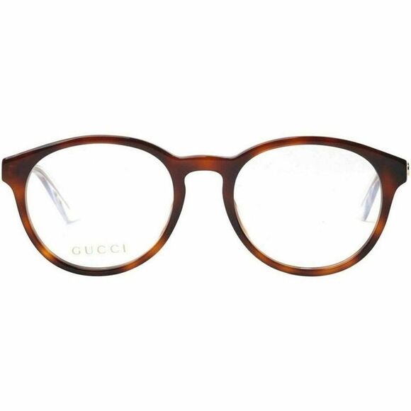 New Authentic Gucci Round Women's Eyeglasses Havana W/Demo Lens GG04850 003 - Picture 2 of 4